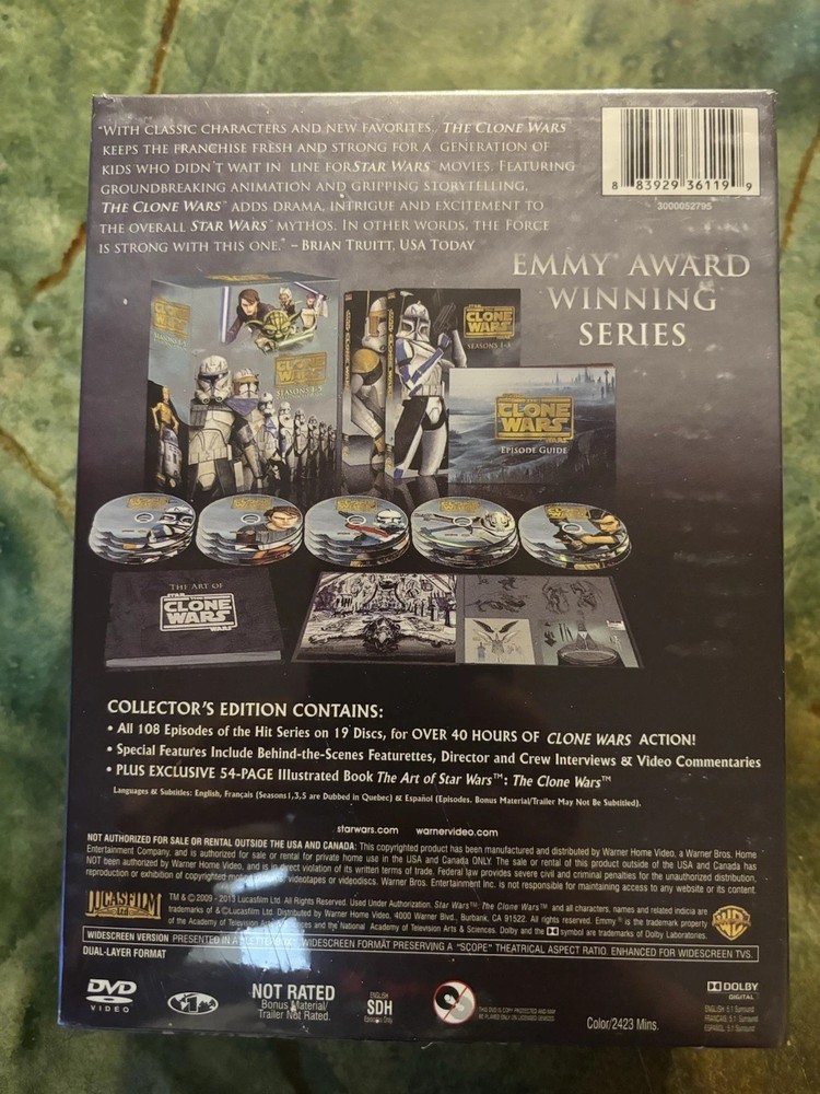 Star Wars Clone Wars Complete Series Seasons 1 – 7 BUNDLE (DVD 25-Disc Box set)